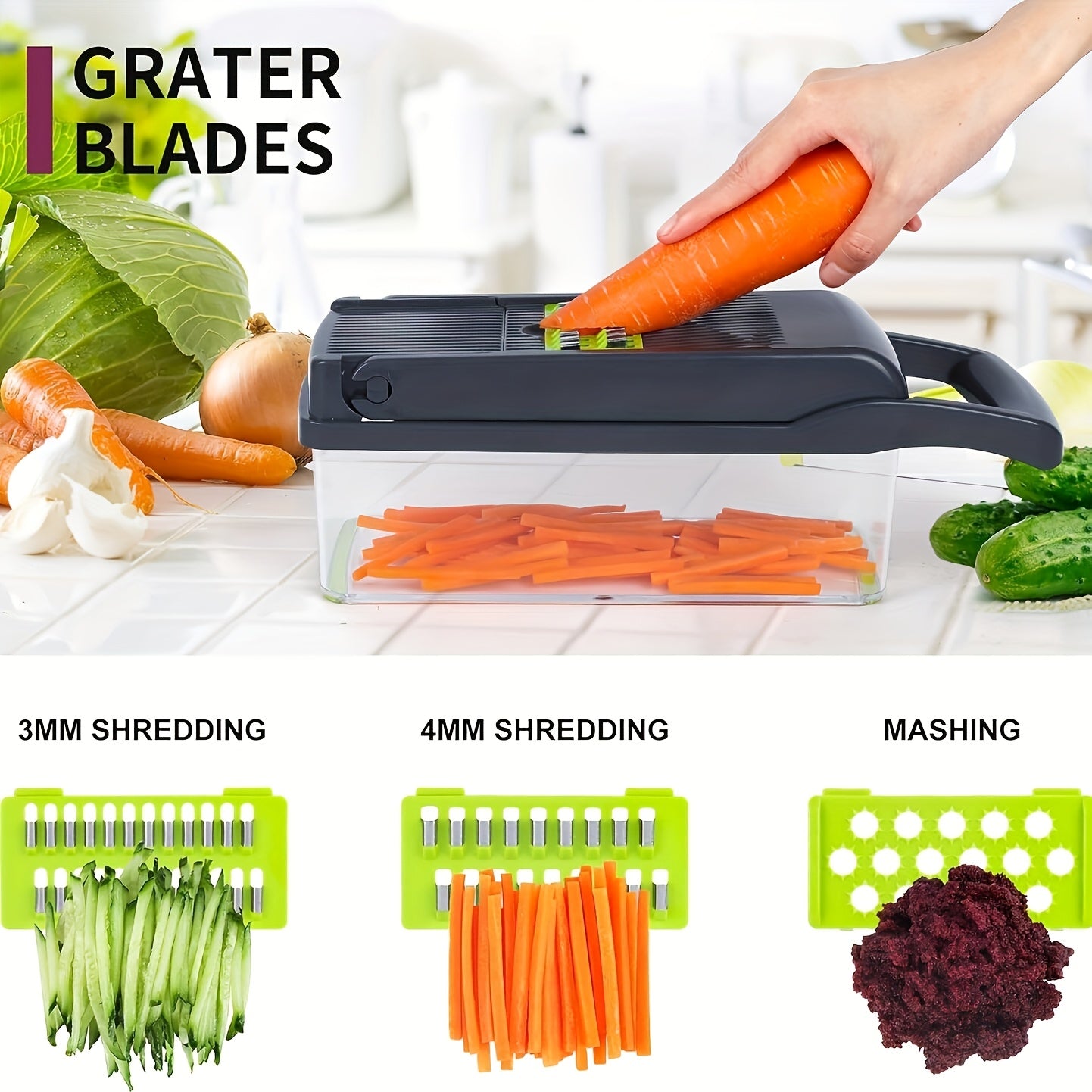 Veggie Chopper 15 In 1 Multi-Function Vegetable Slicer Dicer
