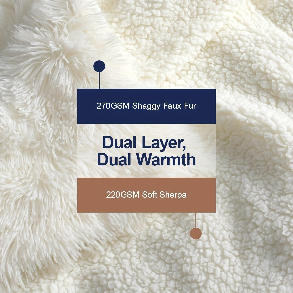 Luxury Faux Fur Throw Blanket Oversized 90x108 Inches