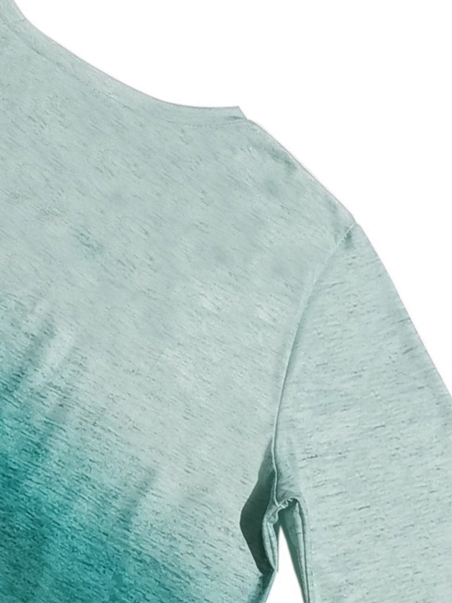 Heart Print Round Neck Tee Comfortable Long Sleeved T-shirt