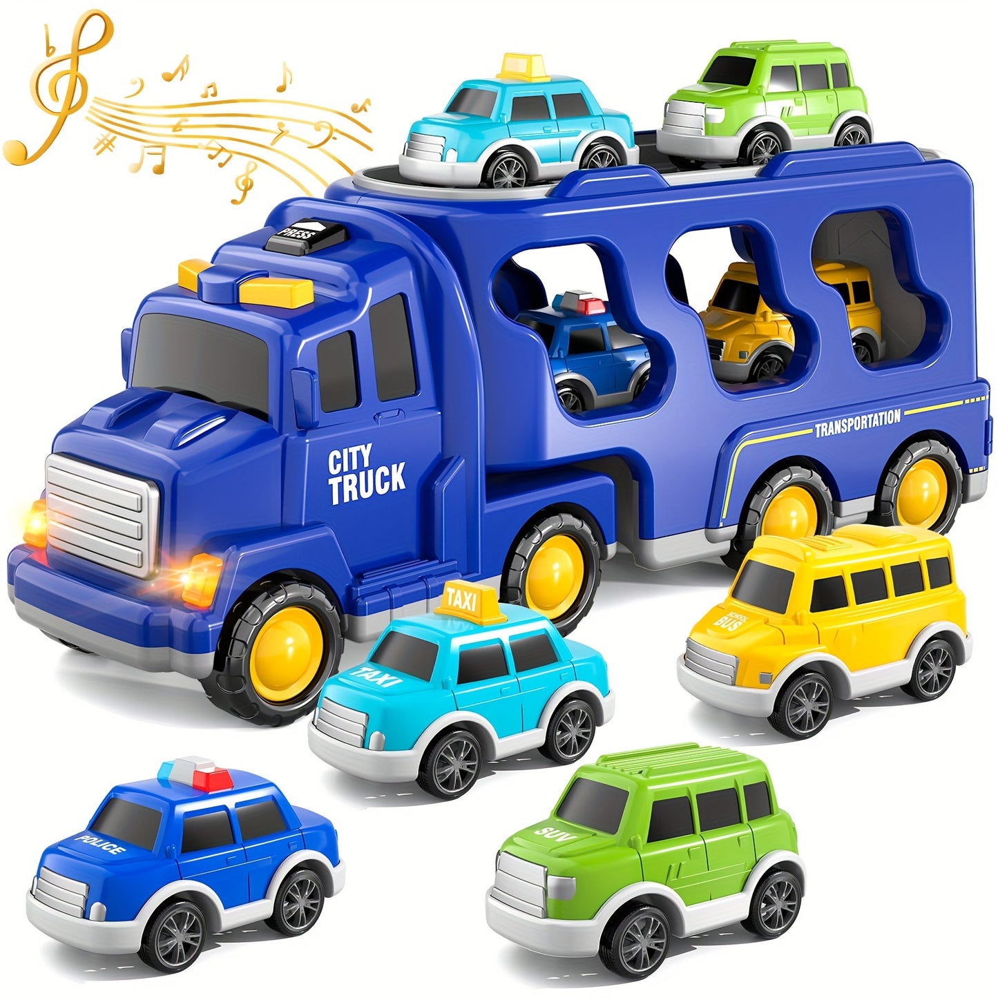 Fire Trucks | Toys 5 In 1 Kids Carrier Fire Truck Cars