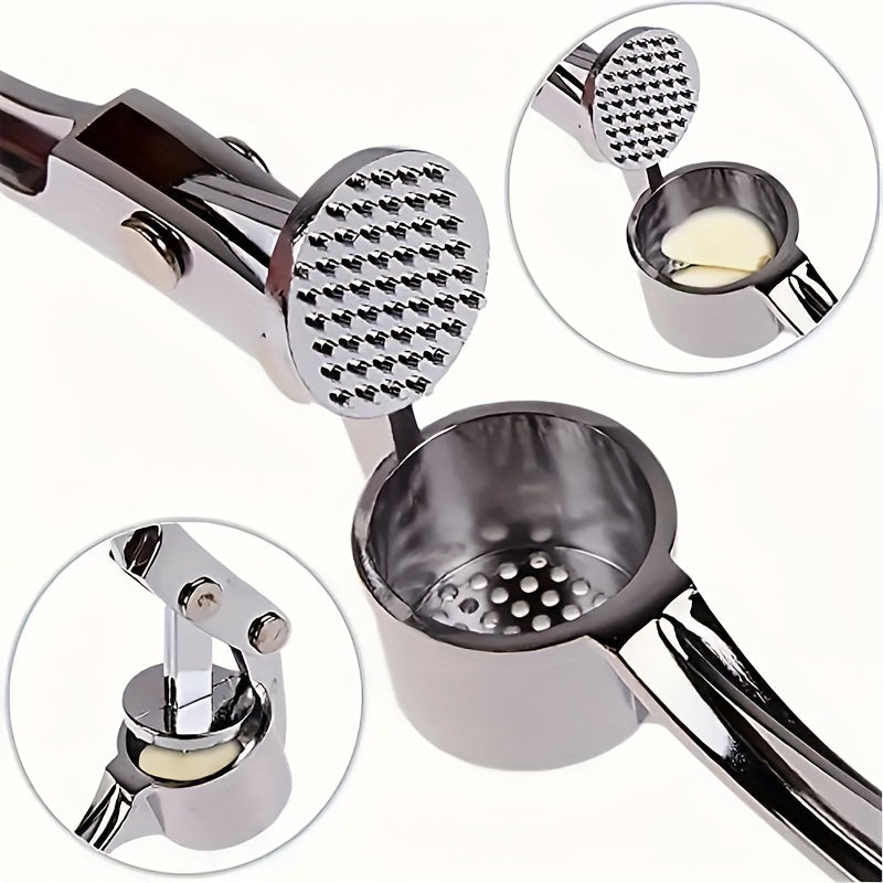 Stainless Steel Multi-functional Garlic Press and Grinder