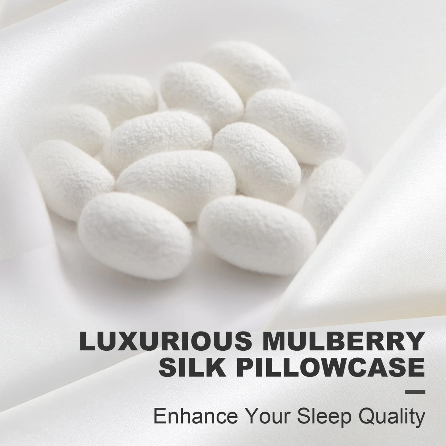 1PC 100% Pure Mulberry Silk Pillow Case 22 Momme Silk