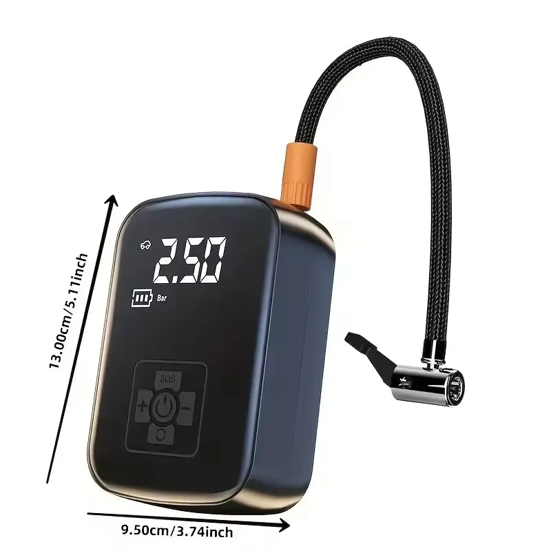 Portable Bicycle Pump 150 PSI Bike Manual Air Pump Balloon Tire Inflator Electric Tire Inflator