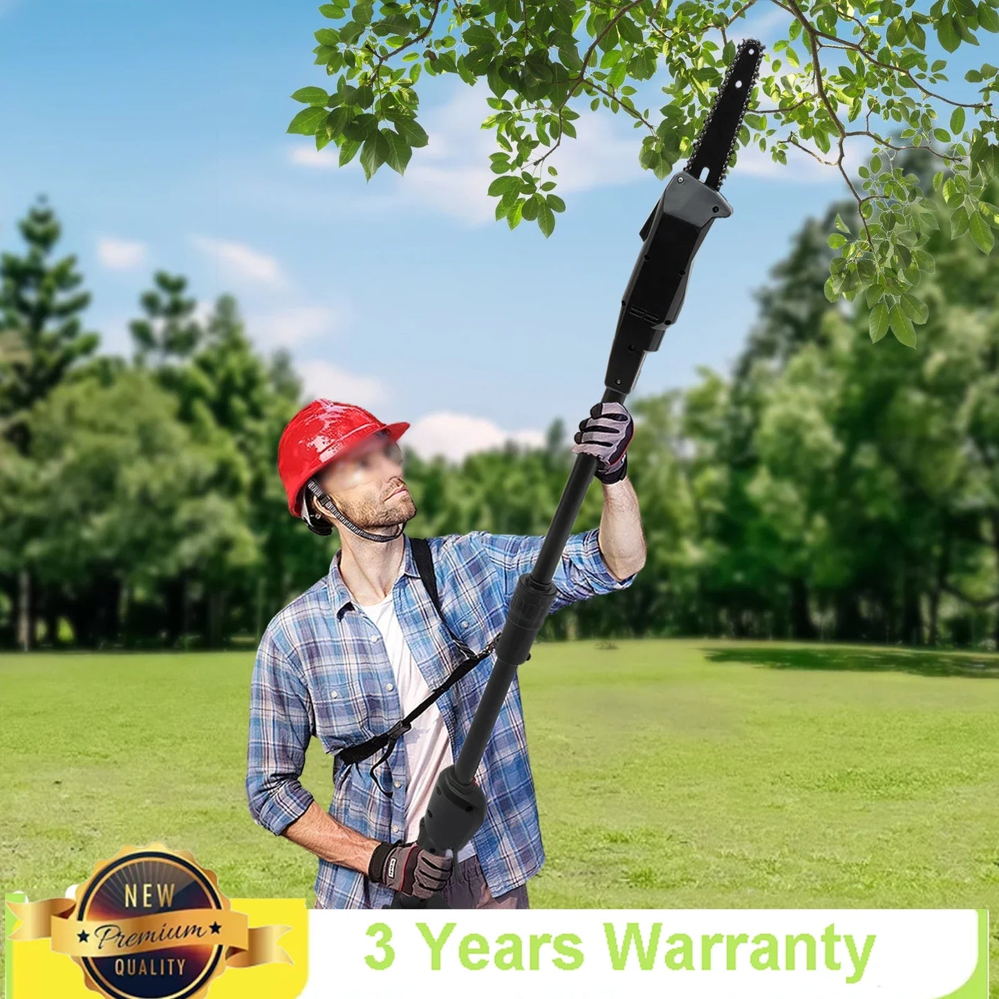 Pole Saw Electric High Branch Saw W/ 1500mah Battery And Standard Charger Low Noise For Gardens,