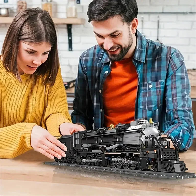 Creative In Stock The Bigboy Steam Locomotive Train 1608pcs