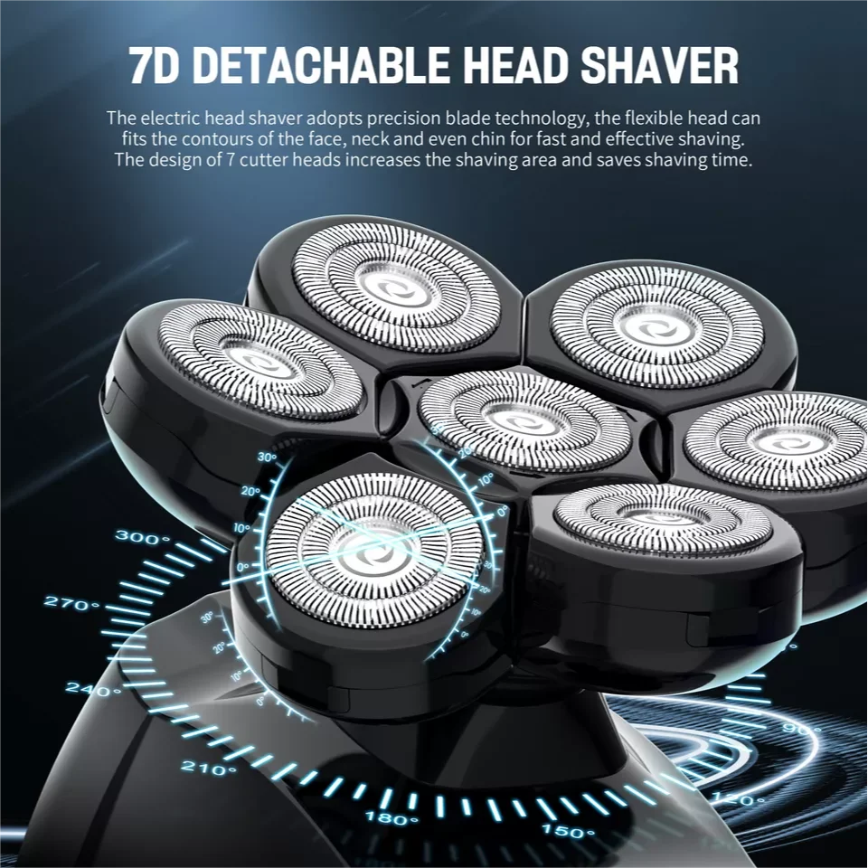SEJOY 6-in-1 Multifunctional 7D Head Shavers for Men