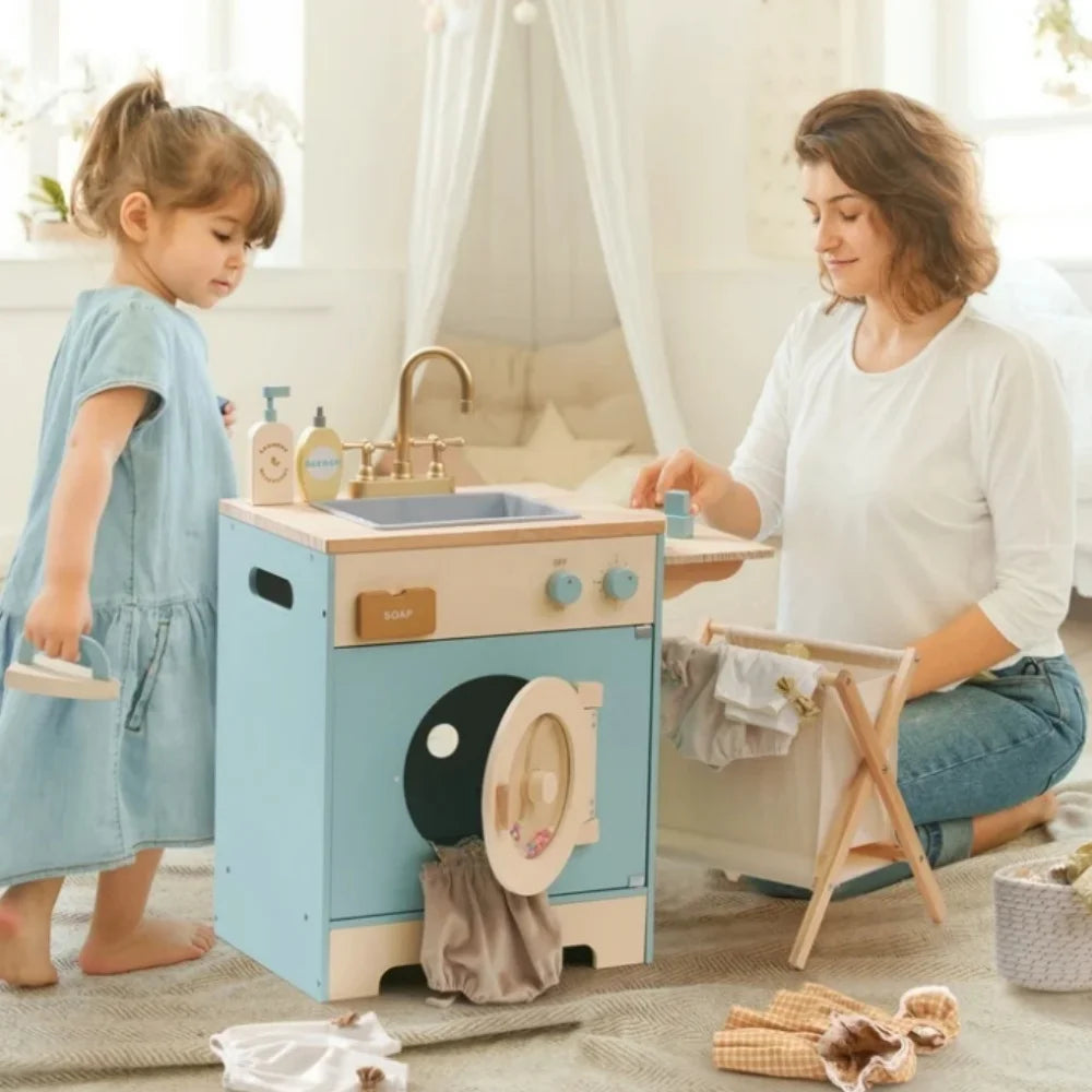 Robotime Robud Kitchen Washer Playset Blue Toy for Kids 3+