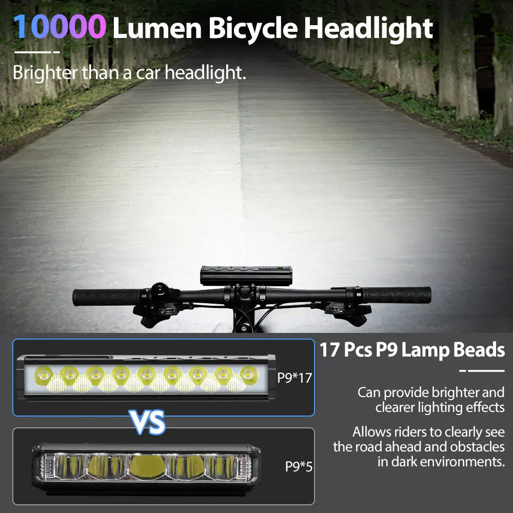Bicycle Light Front Waterproof Flashlight USB Charging MTB Road Cycling Lamp Accessories