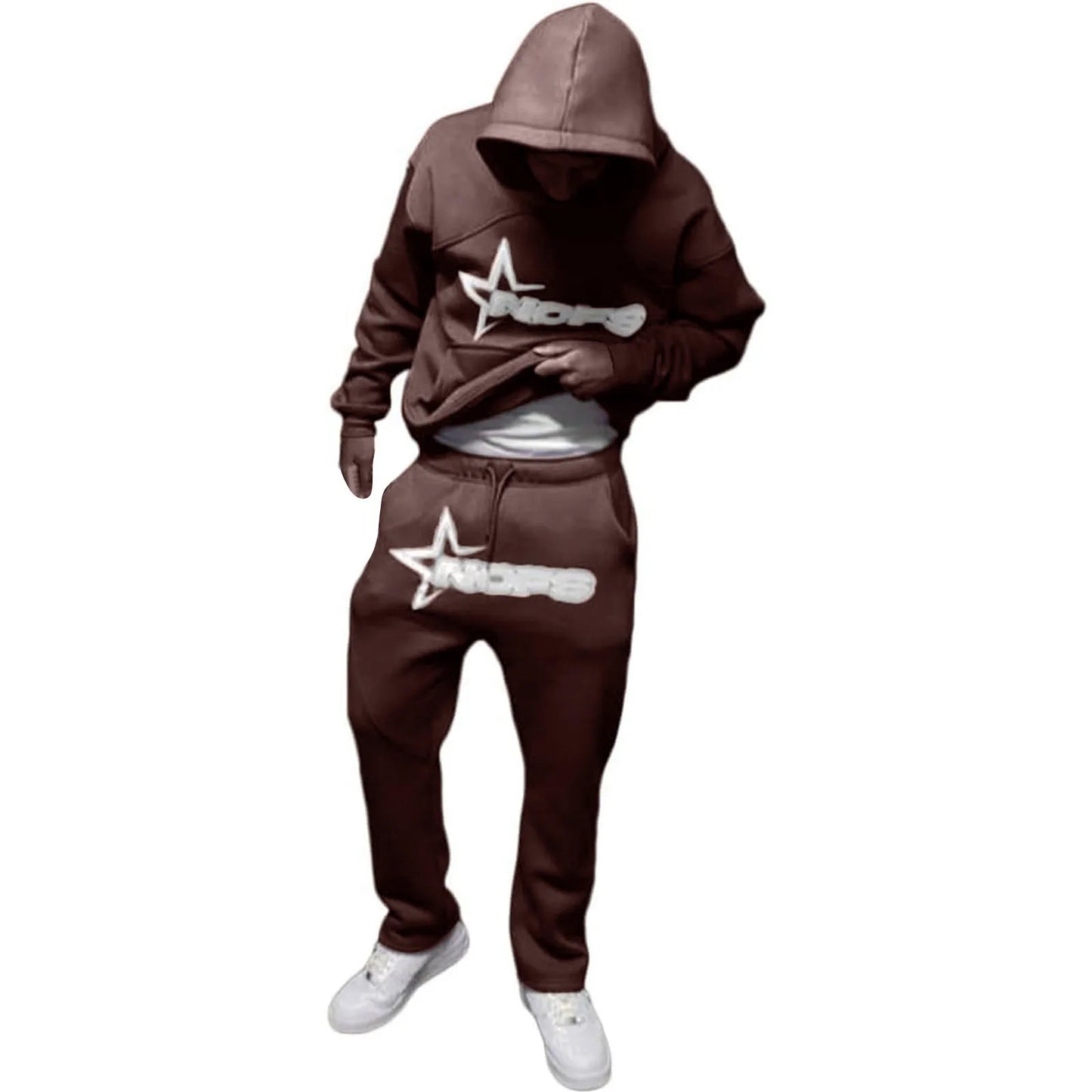 Brand Men's Hoodies And Trousers Two Piece Suit Outfit
