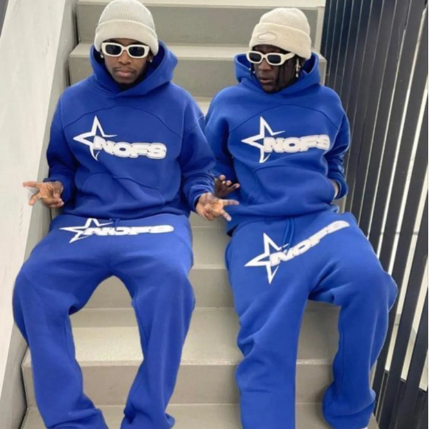 Brand Men's Hoodies And Trousers Two Piece Suit Outfit