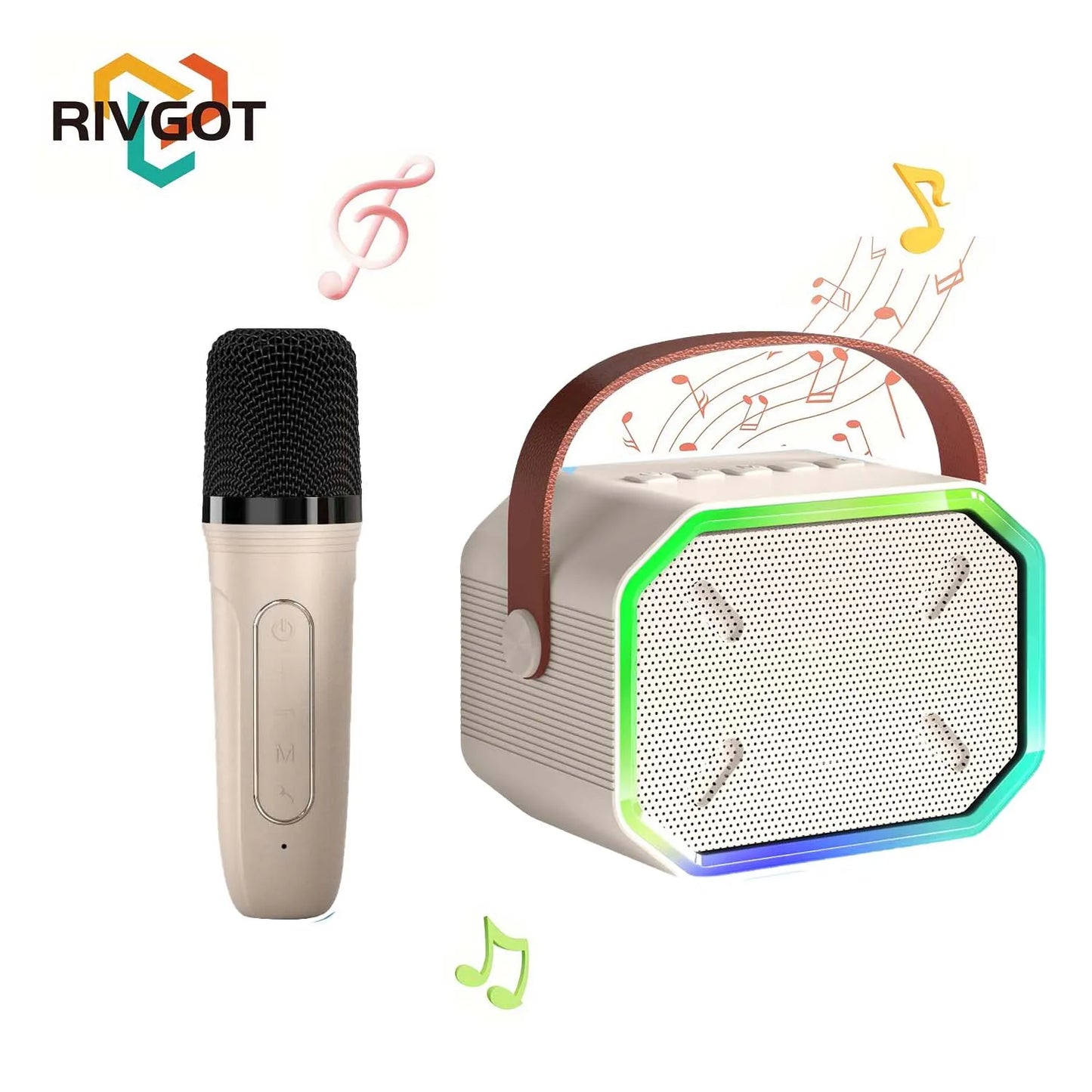 Mini Karaoke Machine for Kids Portable Bluetooth Microphone