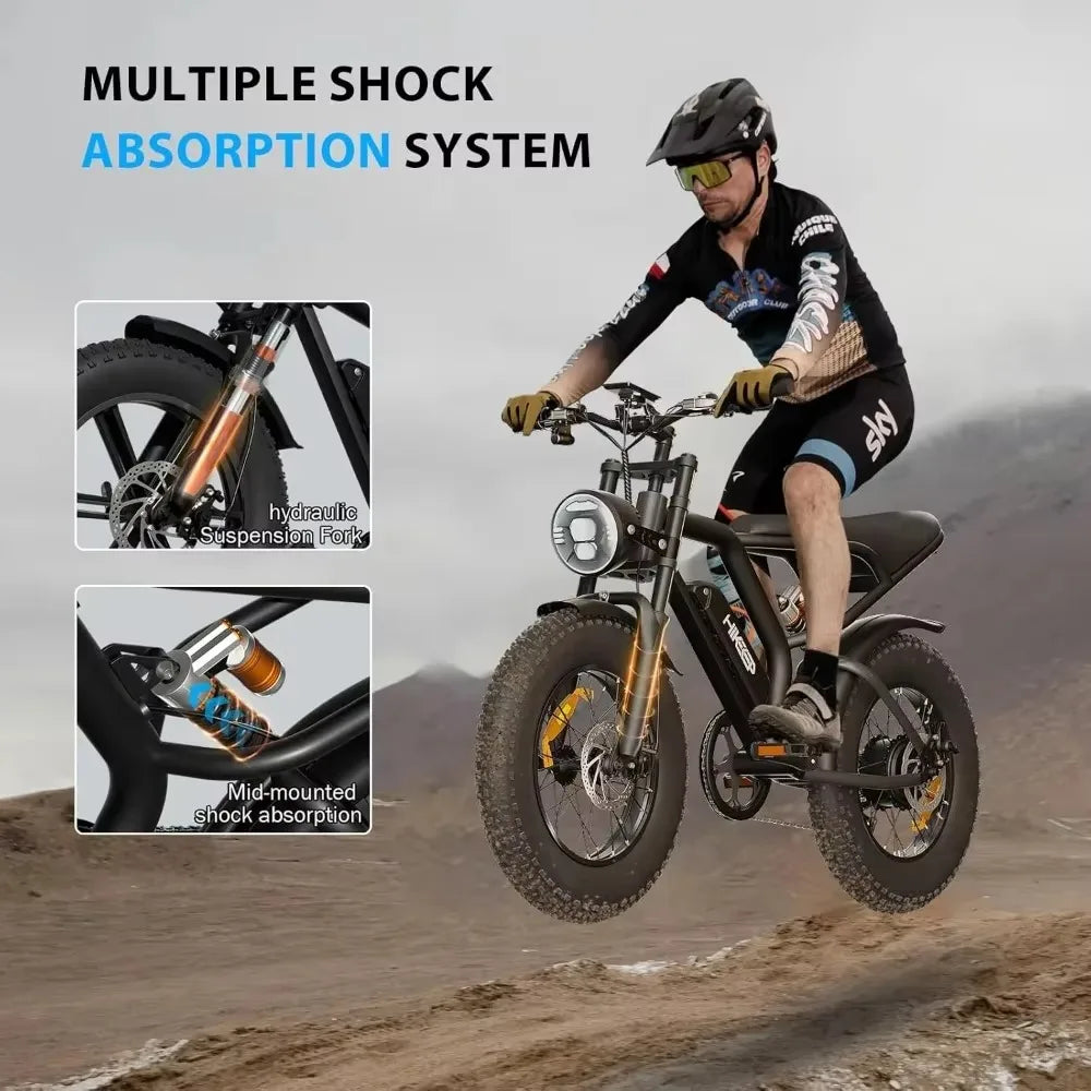 20 Inch Fat Tire Ebike with 1000W Motor 48V13Ah Battery