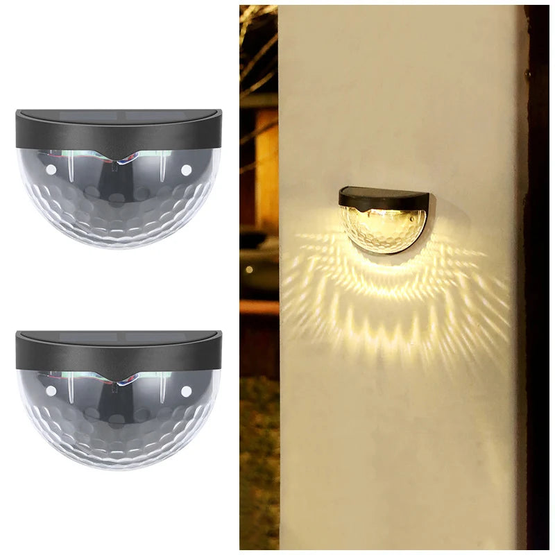 2PCS Wall Outdoor Waterproof Solar Light, for Yard, Garage, Garden, Porch, Fence, Driveway, Railing