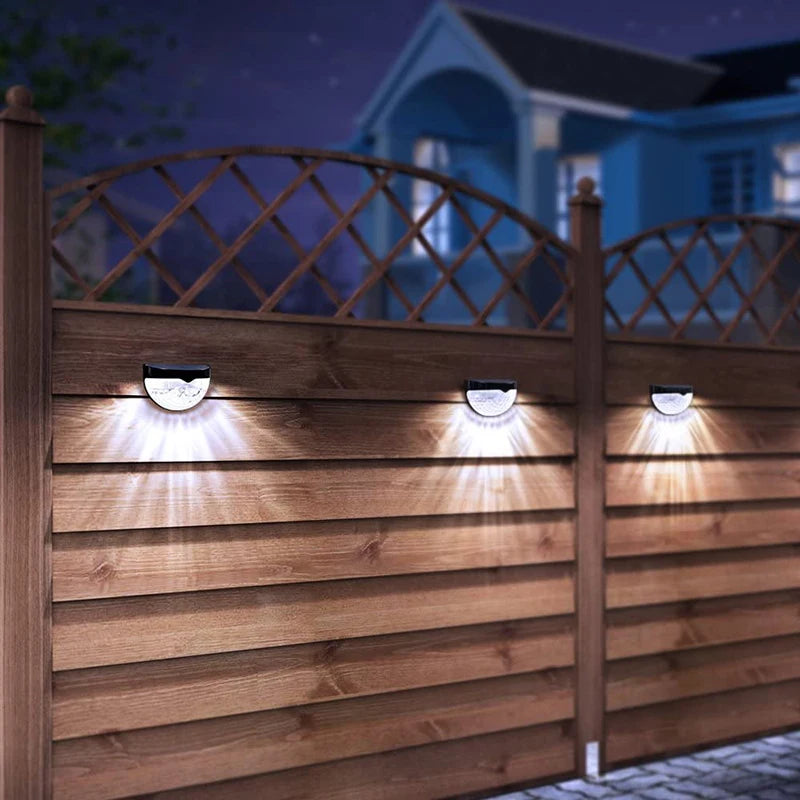 2PCS Wall Outdoor Waterproof Solar Light, for Yard, Garage, Garden, Porch, Fence, Driveway, Railing