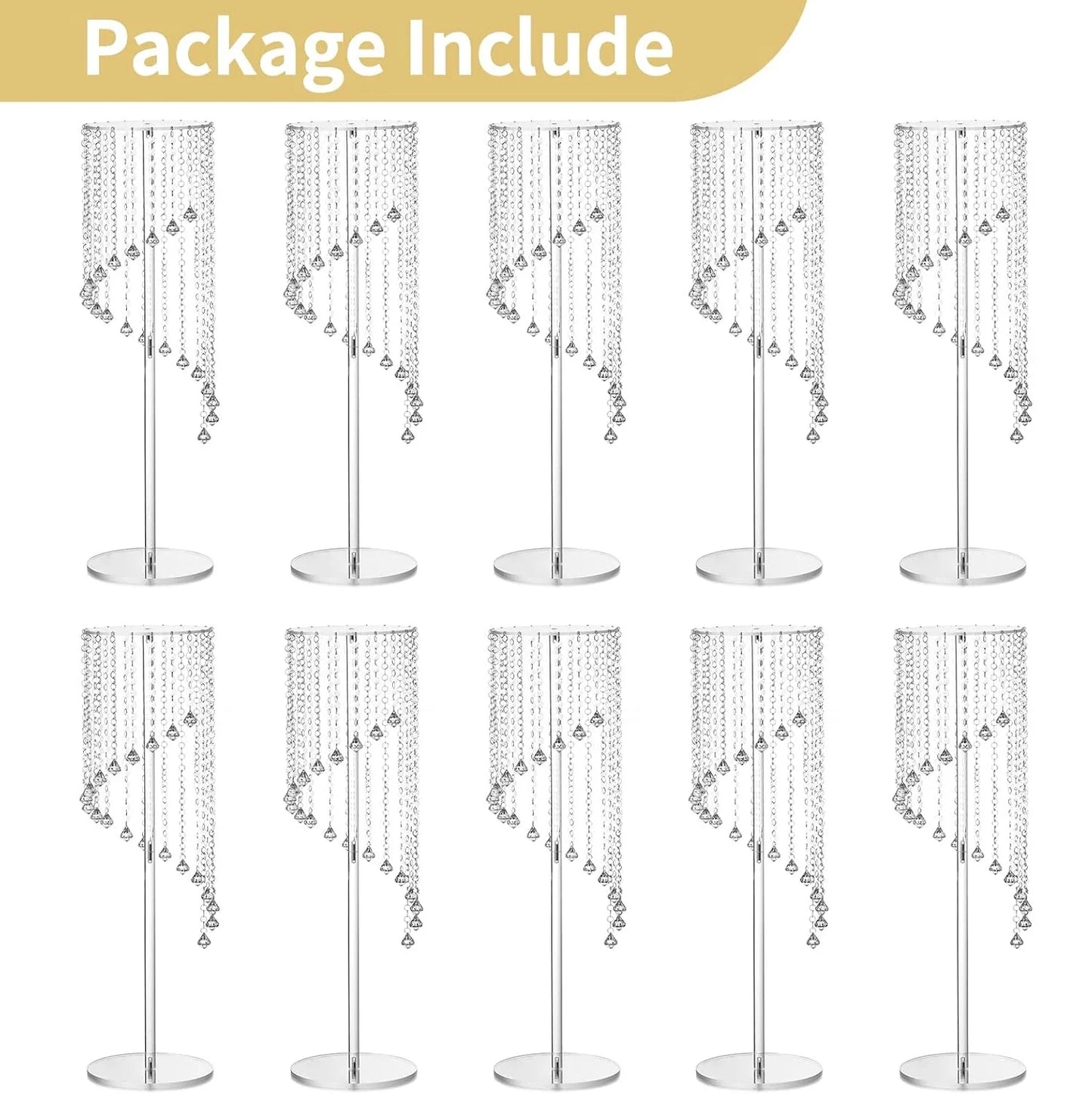 2/10 Pcs Acrylic Wedding Centerpieces Decoration Flower Vase