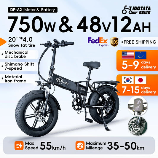 IDOTATA EU Delivery 1000W Electric Bike 48V 20AH Folding Ebike