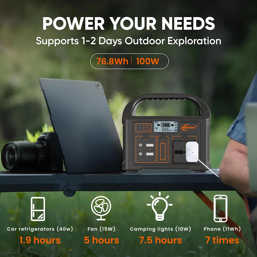 100W/300W 24000mAh LiFePO4 Portable Power Station