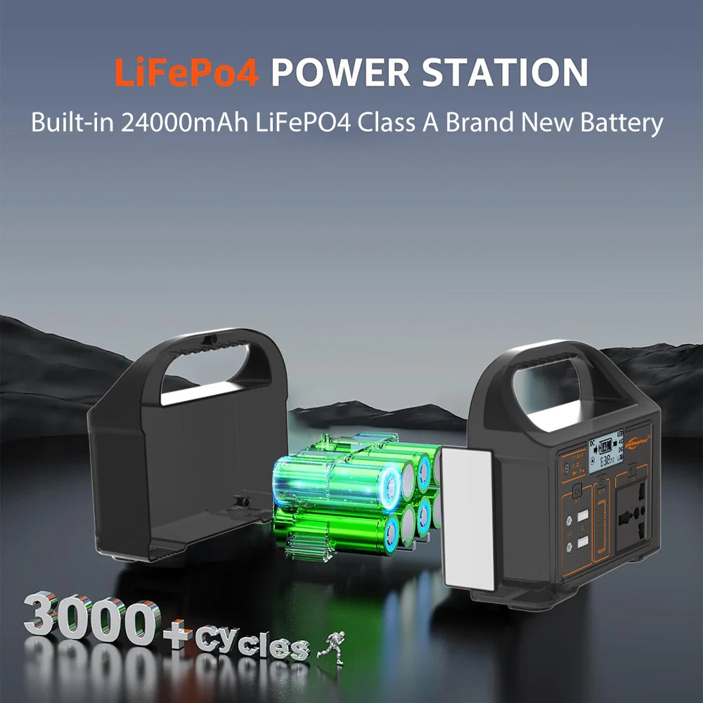 100W/300W 24000mAh LiFePO4 Portable Power Station