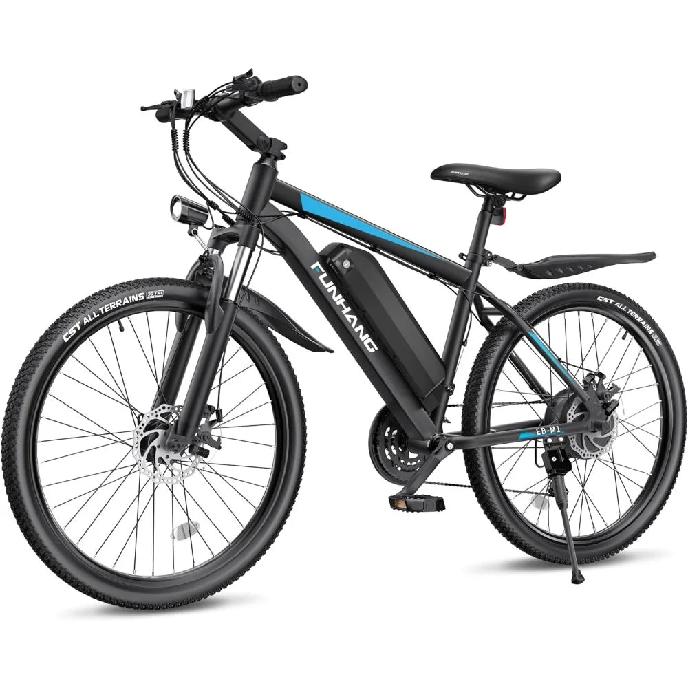 Electric Bike, 26'' 1000W Peak Ebike,Up to 50 Miles 21.7MPH with 48V 374.4WH Removable Battery
