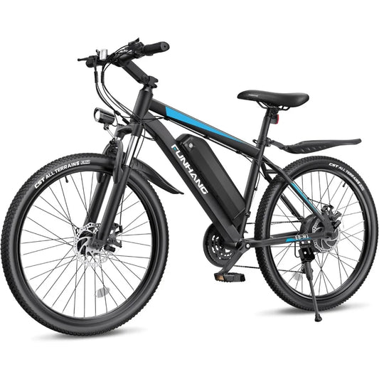 Electric Bike, 26'' 1000W Peak Ebike,Up to 50 Miles 21.7MPH with 48V 374.4WH Removable Battery