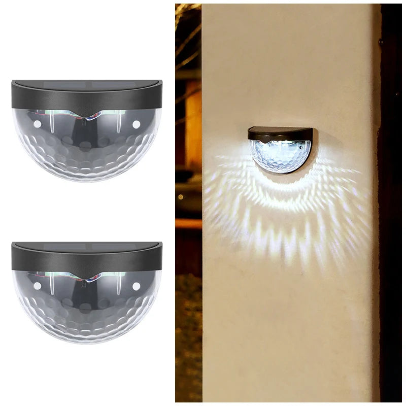 2PCS Wall Outdoor Waterproof Solar Light, for Yard, Garage, Garden, Porch, Fence, Driveway, Railing