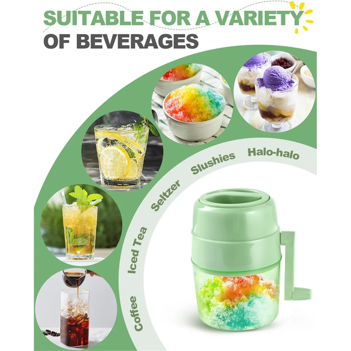 Snow Cone Machine Shaved Ice Machine Manual Ice Shaver