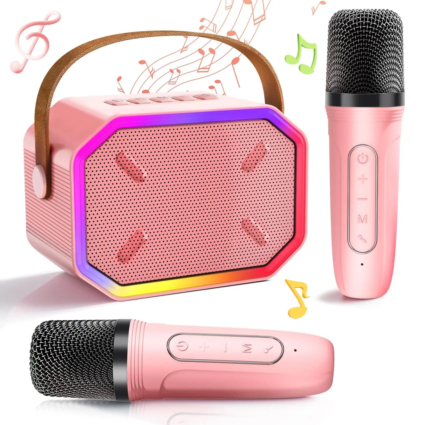 Mini Karaoke Machine for Kids Portable Bluetooth Microphone