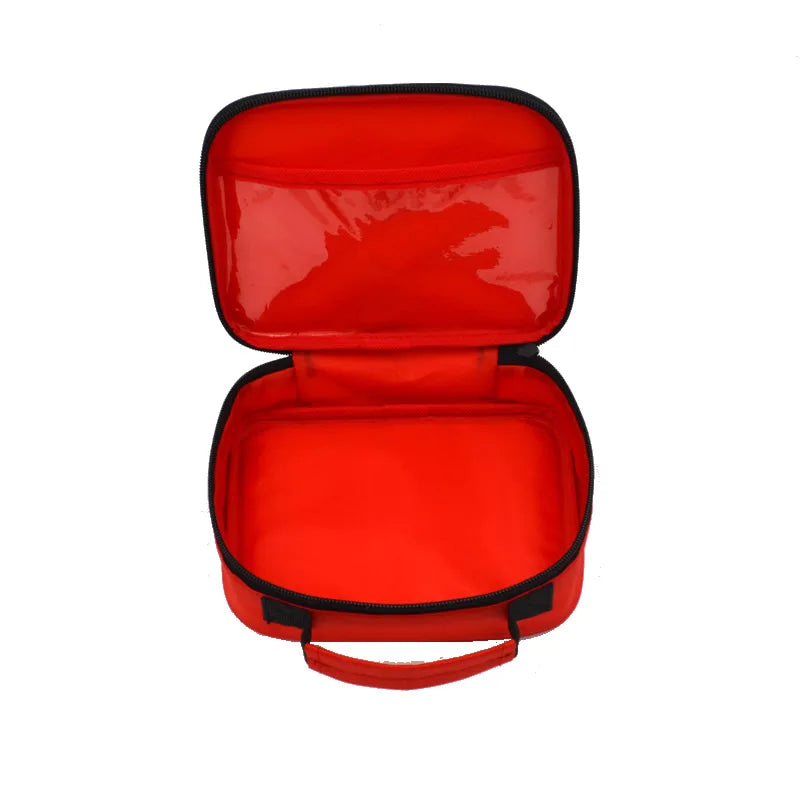 Mini Portable Emergency Kit Bag First Aid Kit Red Handheld Tool Bag for Family Travel Outdoor Medical Treatment