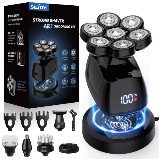 SEJOY 6-in-1 Multifunctional 7D Head Shavers for Men