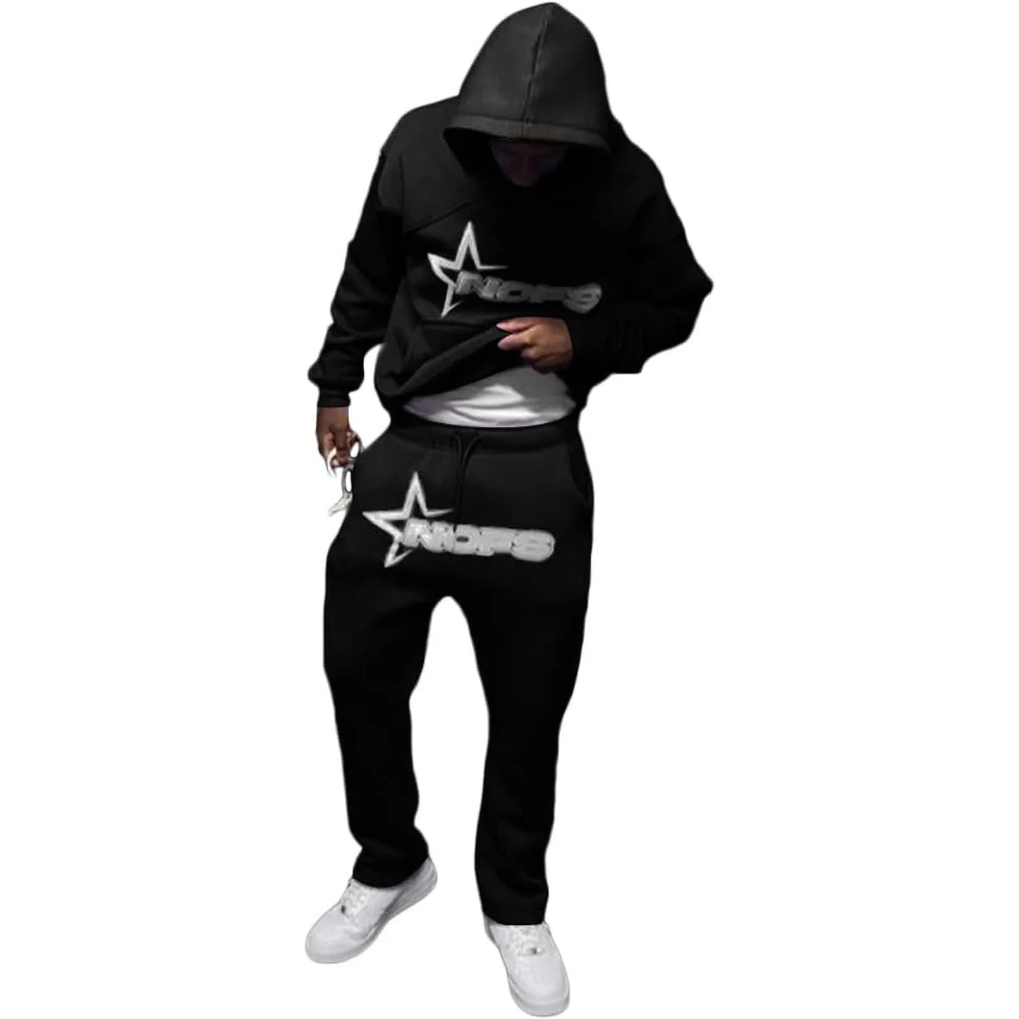 Brand Men's Hoodies And Trousers Two Piece Suit Outfit