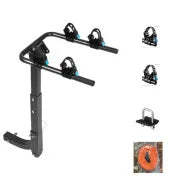 Bike Hitch Mount Foldable Rack ,Steel Car Rack for SUV, Bike Car Racks with Hitch Tightener, Straps