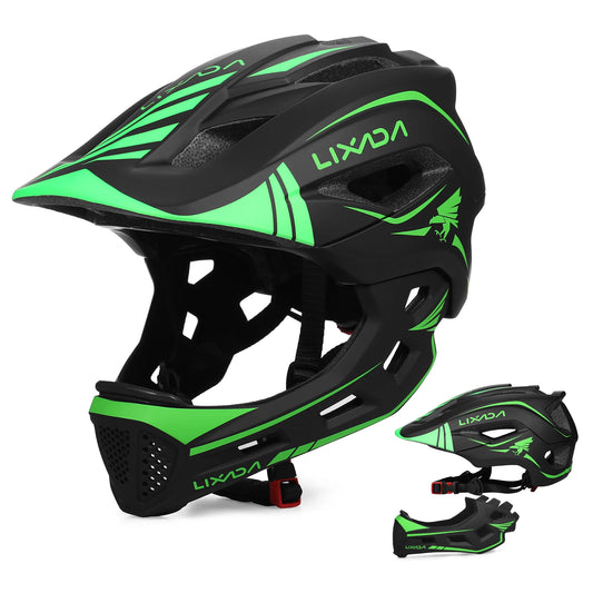 2-in-1 Kids Bicycle Helmet Child Sports Safety Cycling Protection Full Face Helmet