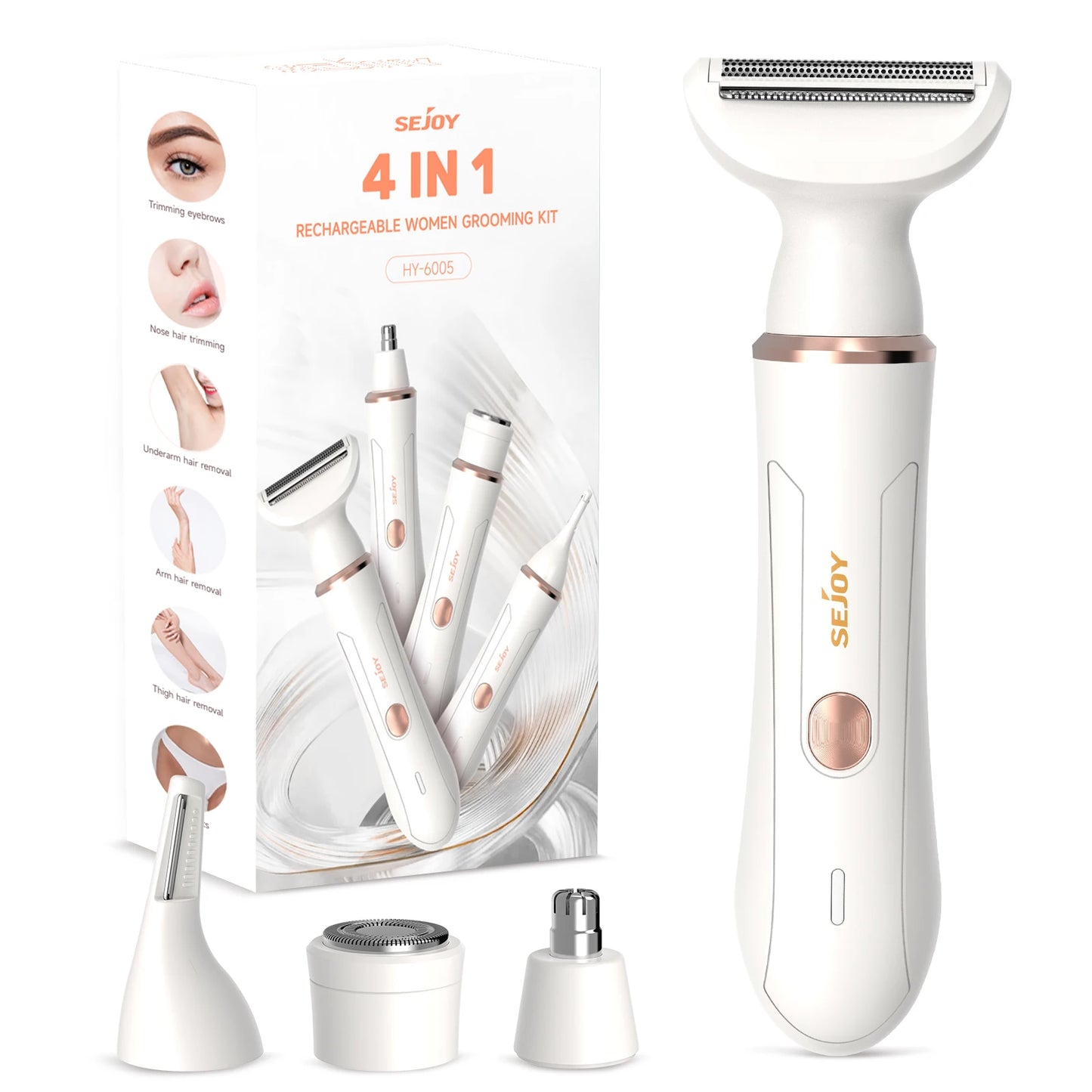 Sejoy 4 In 1 Electric Lady Shaver Portable Hair Removal