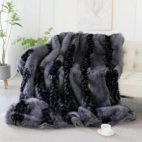 A2 Luxury Faux Fur Fluffy No Hair Loss Blanket Cover