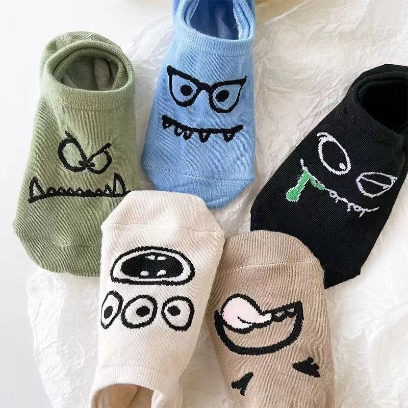 10 Pairs Fuzzy Print Socks Cute Lightweight Women's Hosiery