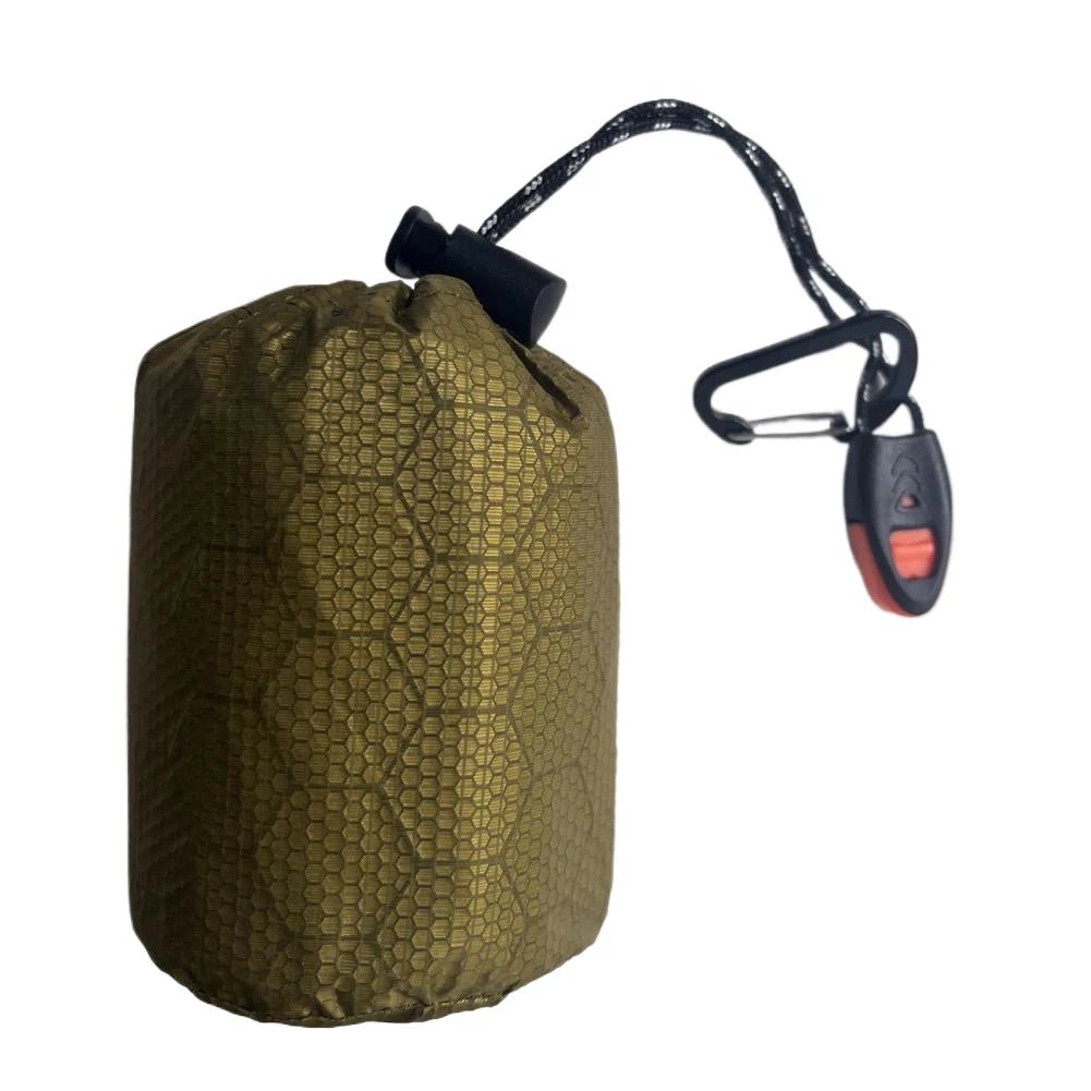 Emergency Sleeping Bag Portable Bivy Sack PE Aluminum Film Warm Windproof Waterproof Blanket