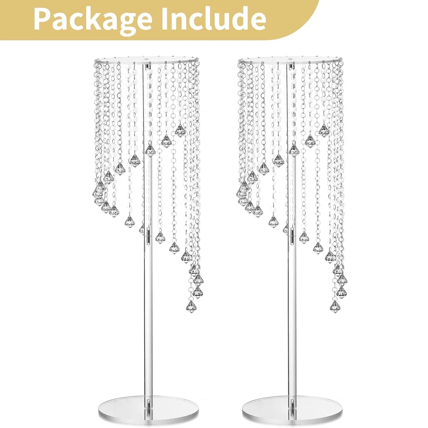 2/10 Pcs Acrylic Wedding Centerpieces Decoration Flower Vase