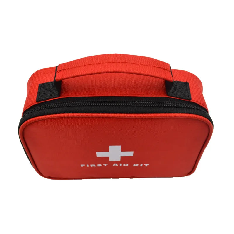 Mini Portable Emergency Kit Bag First Aid Kit Red Handheld Tool Bag for Family Travel Outdoor Medical Treatment