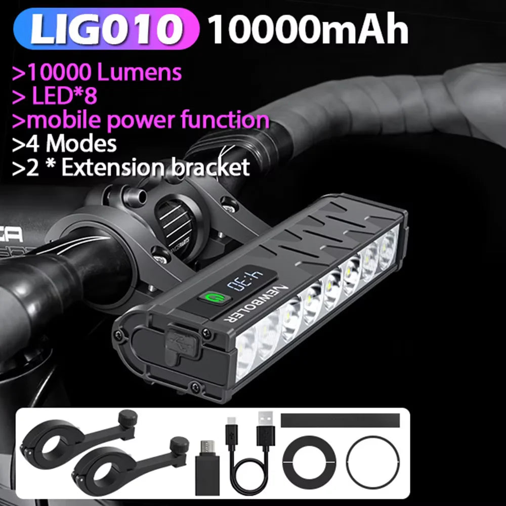 Bicycle Light Front Waterproof Flashlight USB Charging MTB Road Cycling Lamp Accessories