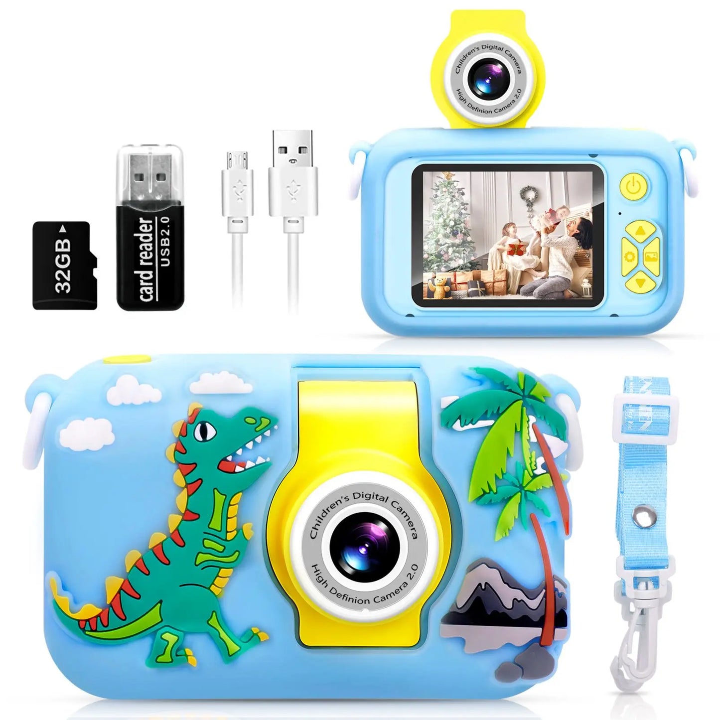 Kids Camera, ARNSSIEN 180° Flip Lens for Kids, 2.4in LCD