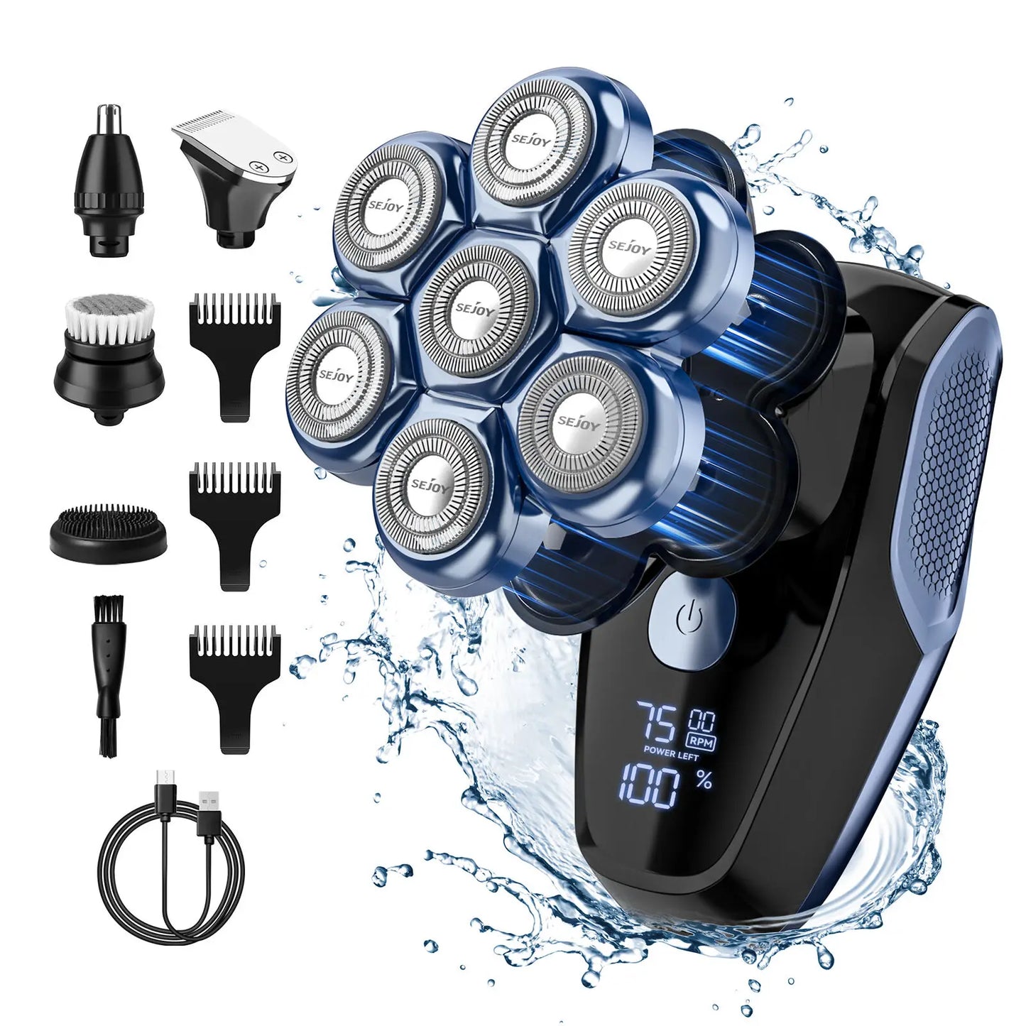 5 In 1 Electric Head Shaver For Bald Men Grooming Kit