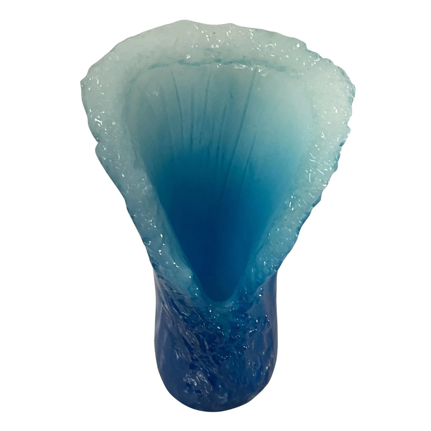 Sea Wave Vase, Wavy Resin Blue Vase For Home Decor
