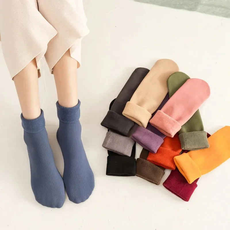 10 Pairs Fuzzy Print Socks Cute Lightweight Women's Hosiery