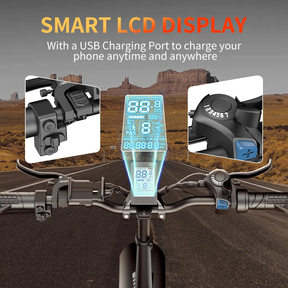 IDOTATA EU Delivery 1000W Electric Bike 48V 20AH Folding Ebike