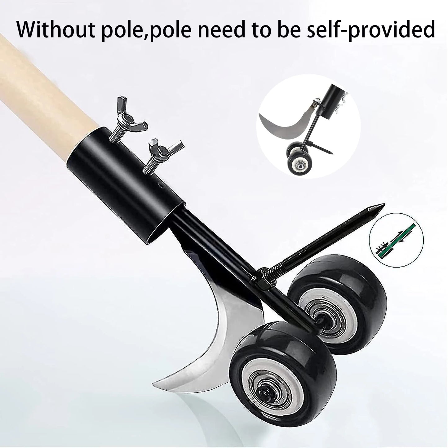 1pcs Stand-Up Manual Weed Puller with Wheels for Gardens, Lawns, Sidewalks, Driveways