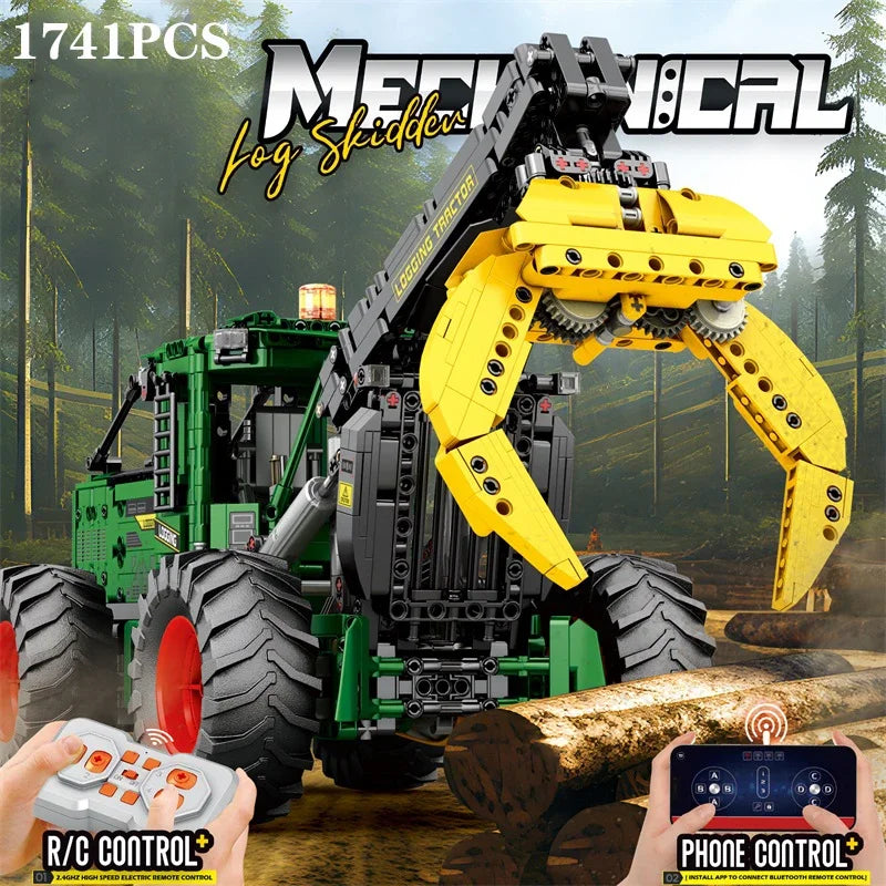 1741PCS RC Timber Tractor Building Blocks Farm Tractor Gift