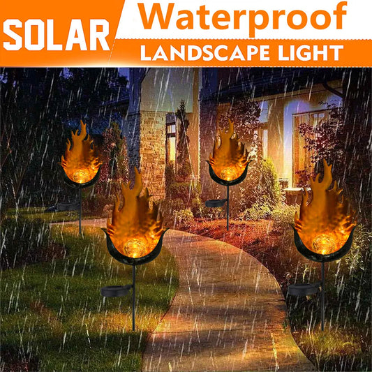 Solar LED Light for Courtyard Garden Lawn Metal Decoration Outdoor Ground Plug Lamp