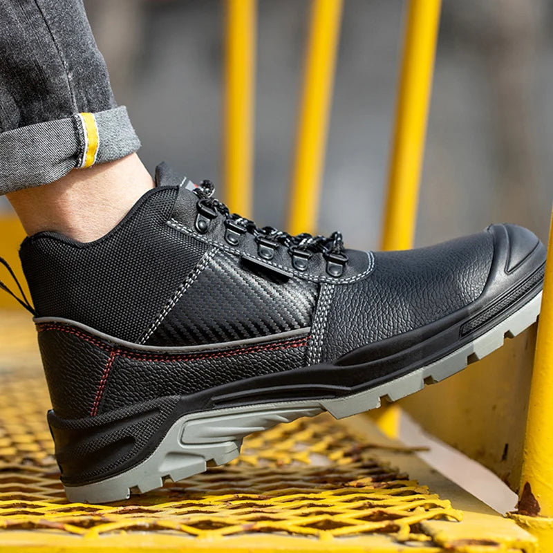 Safety Shoes Men Waterproof Work Boots Indestructible Steel Toe