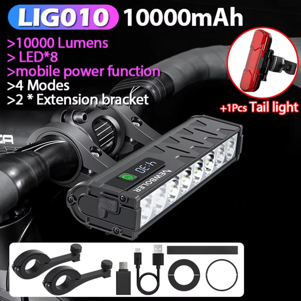 Bicycle Light Front Waterproof Flashlight USB Charging MTB Road Cycling Lamp Accessories