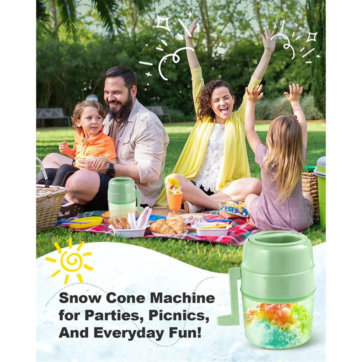 Snow Cone Machine Shaved Ice Machine Manual Ice Shaver
